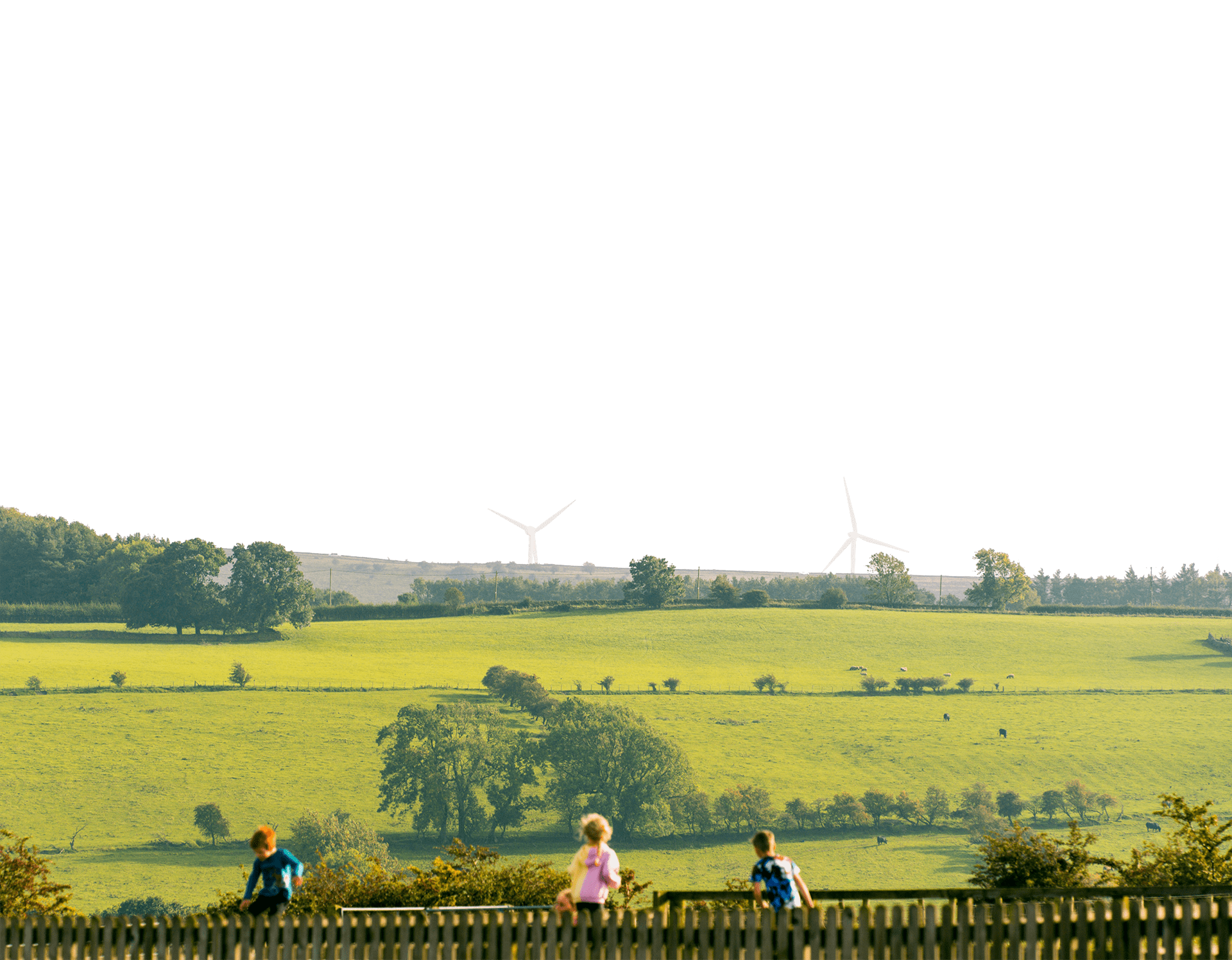 Far background renewable energy landscape